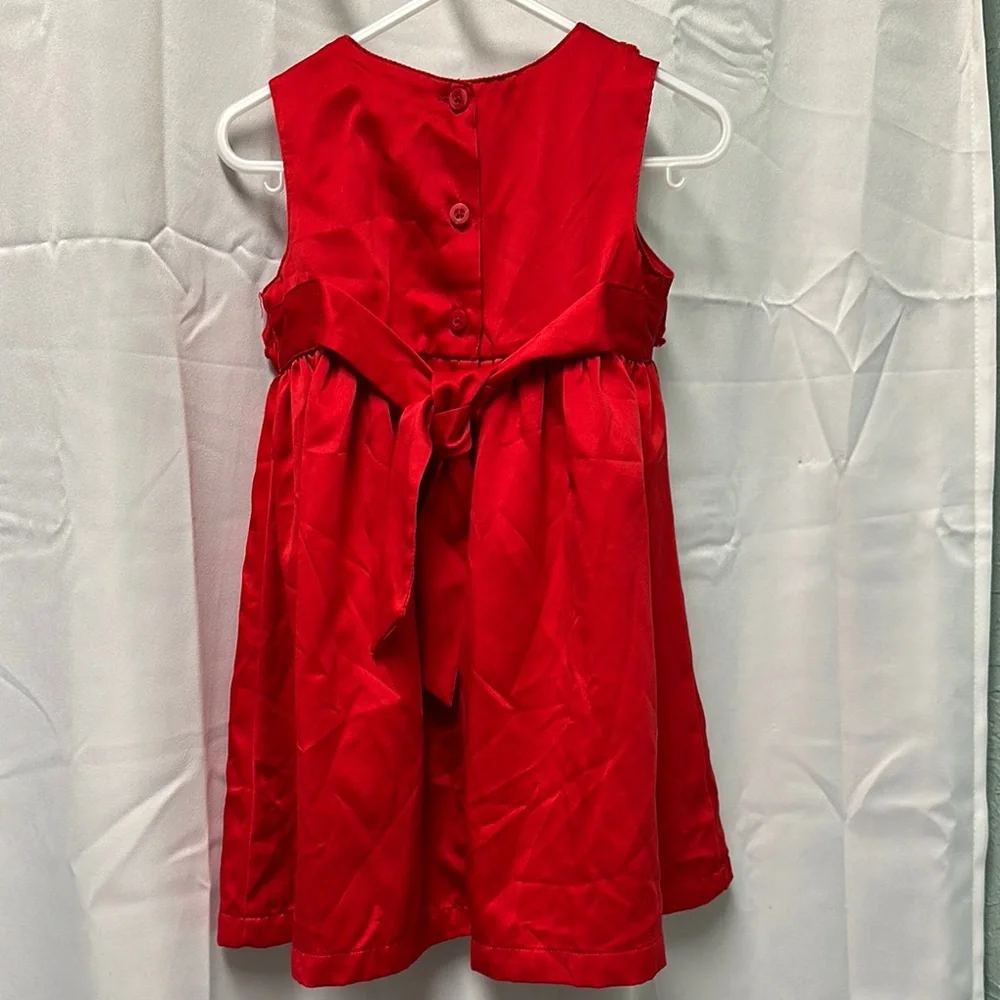 Carter's Elegant Red Rosette Dress - Picture 6 of 8